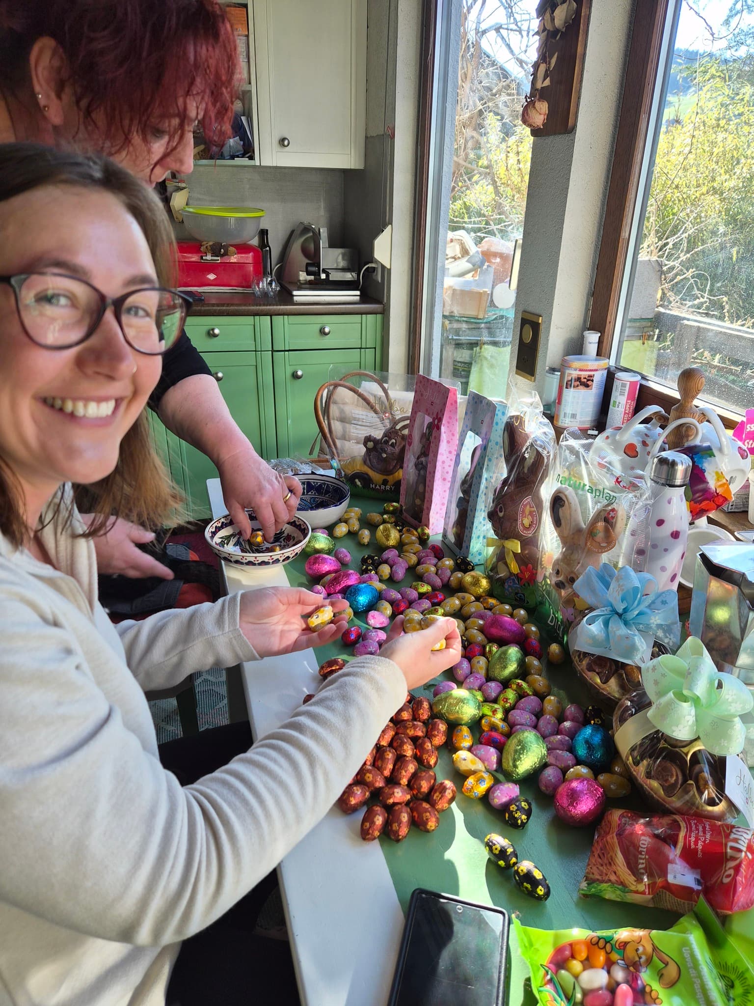 Caity accounting for all our easter eggs