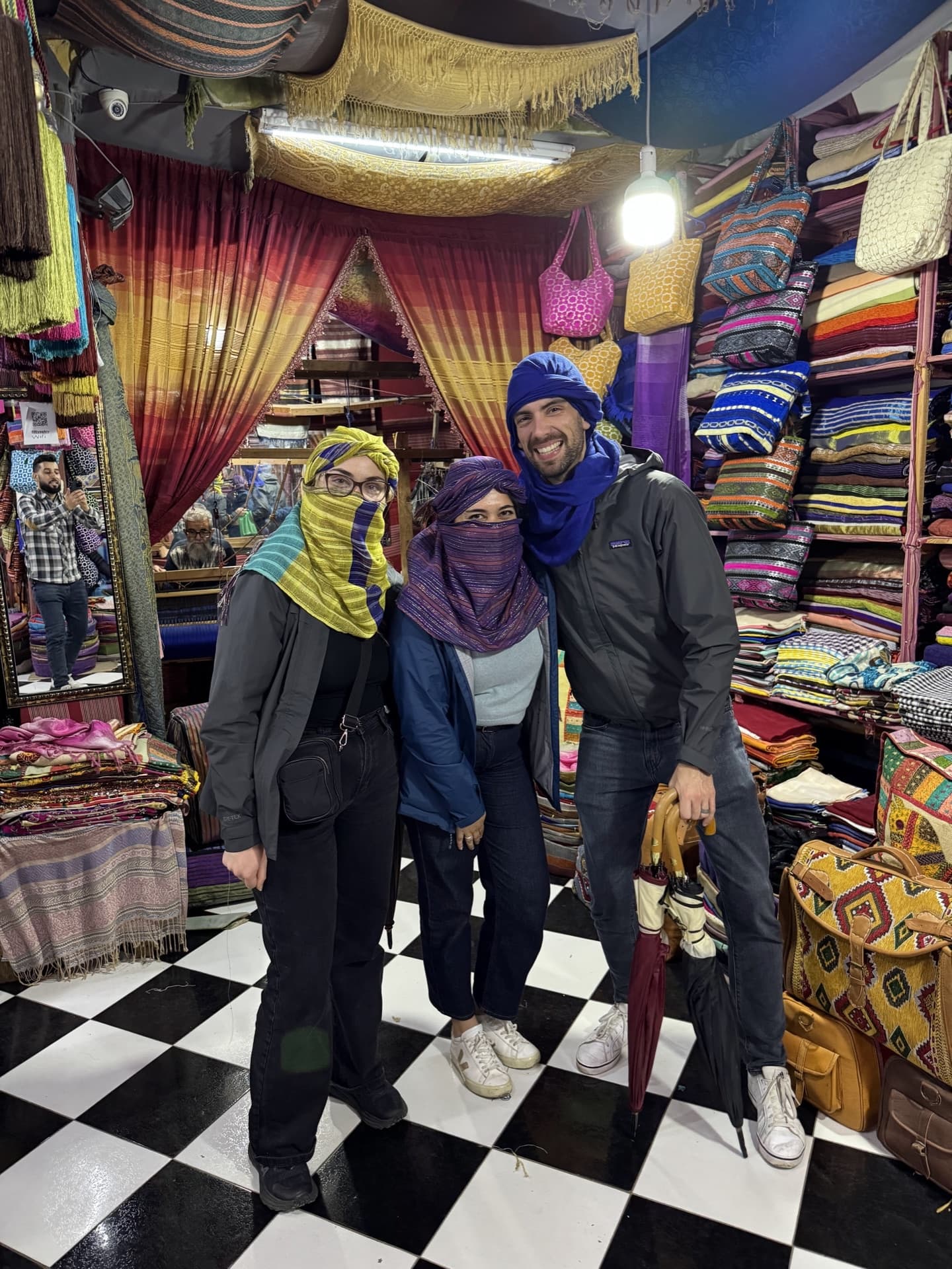 Scarves for sale in the Fes medina