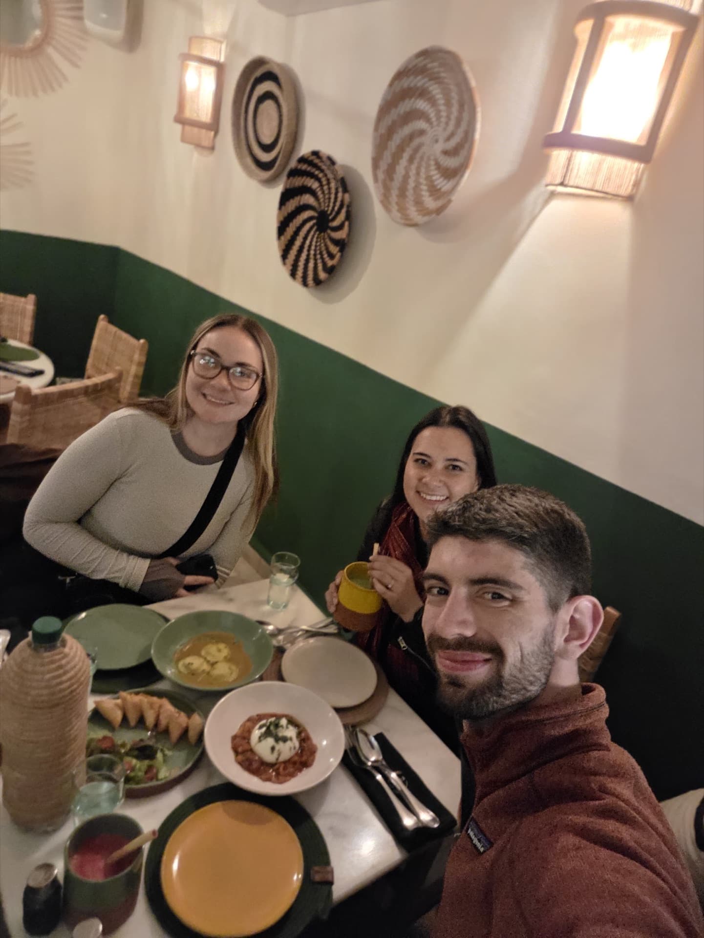 Lunch in Marrakesh, a colourful spread of Moroccan dishes