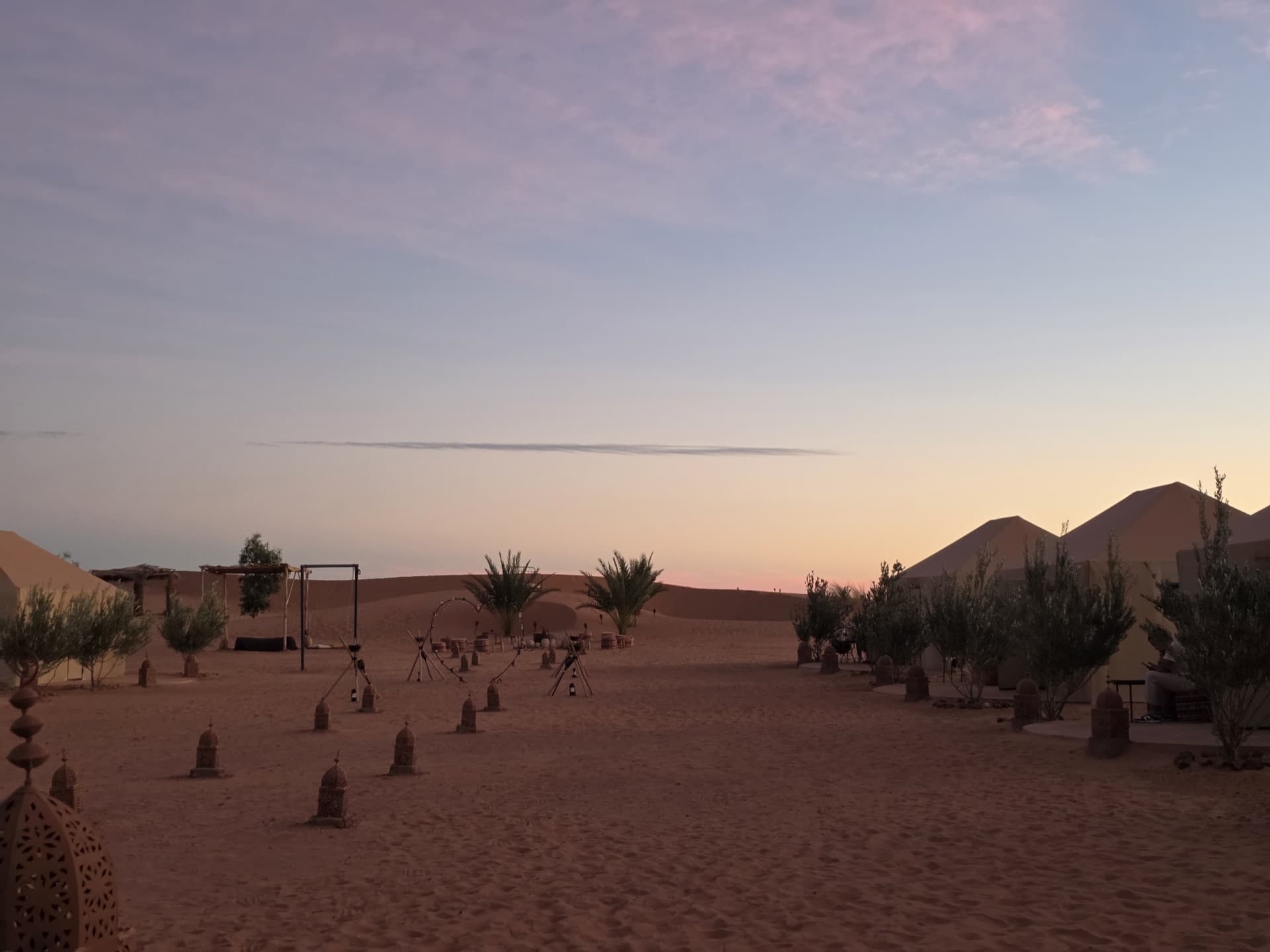 Sunset over the Erg Chebbi desert in the Sahara