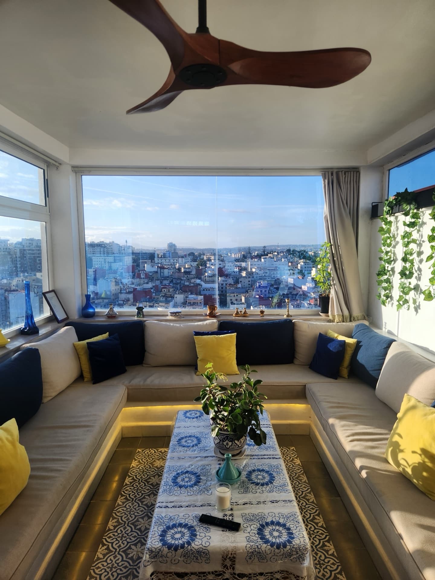 Interior of our Airbnb in Tangier